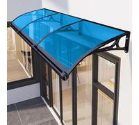 Tenda a baldacchino in policarbonato blu lago 99,1 x 139,7 cm impermeabile per esterni per ingresso e finestra, protezione per la casa, elegante e funzionale copertura a baldacchino