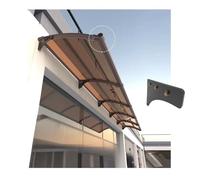 Tenda a baldacchino in policarbonato, grande, 120 x 100 cm, per esterni, protezione da pioggia, neve e sole, base in acciaio al carbonio resistente, elegante copertura per patio per ingressi