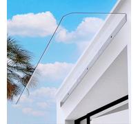 Tenda a baldacchino in policarbonato per esterni, per ingresso, patio e finestra, protezione dalla pioggia, design silenzioso, per balcone e giardino (50 x 270 cm)