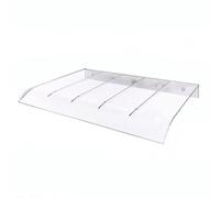 Tenda a baldacchino in policarbonato trasparente impermeabile per porte e finestre, resistente ai raggi UV, protezione da pioggia e neve, 50 x 170 cm, per balcone e terrazza