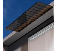 Tenda a baldacchino marrone resistente ai raggi UV per finestre e porte, tenda curva per patio, giardino, riparo dalla pioggia, protezione dalle intemperie da sole e pioggia