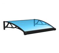 Tenda a baldacchino per esterni, 100 x 220 cm, in policarbonato, per porte e balconi, protezione UV, resistente alle intemperie, perfetta per ingressi e spazi esterni