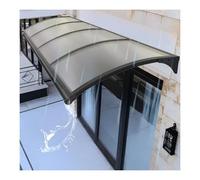 Tenda a baldacchino per esterni, 80 x 320 cm, 2,5 mm, in policarbonato, resistente al calore e al freddo, resistente agli urti, design silenzioso, sistema di drenaggio perfetto per porte e rifugi da