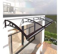 Tenda a baldacchino per esterni, protezione UV, protezione da pioggia e neve, copertura per finestre e porte, grondaia, trasparente, 60 x 300 cm, ideale per ingresso di casa e decorazione patio