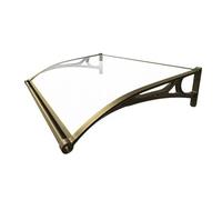 Tenda a baldacchino per esterni, resistente ai raggi UV, in policarbonato e alluminio, per pioggia e neve, perfetta per porte d'ingresso, garage, balconi, 100 x 240 cm, paralume trasparente