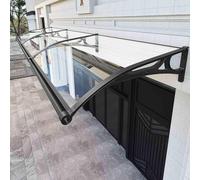 Tenda a baldacchino per esterni, telaio in alluminio impermeabile, copertura per veranda con pannelli laterali, perfetta per porta d'ingresso, balcone, garage, patio, trasparente, 1 x 100 x 120 cm