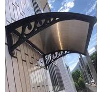 Tenda a baldacchino per ingresso, protezione dalla pioggia per porte posteriori, portico, patio e finestre, pannello in policarbonato da 2,5 mm, 100 x 90 cm, schermatura dalle intemperie.