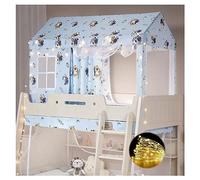Tenda a baldacchino per letto a castello con luci e telaio, elegante rete per ragazze, tende in acciaio inox per decorazione letto da principessa