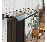 Tenda a baldacchino per porta anteriore in alluminio per esterni, pannello solido in policarbonato per esterni, tenda per portico per porta acustica, copertura antipioggia (80 x 320 cm, trasparente)