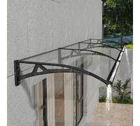 Tenda a baldacchino per porta del balcone, copertura in policarbonato impermeabile e antineve con supporto in alluminio, 60 x 80 cm, protezione dalle intemperie per la protezione del patio