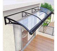 Tenda a baldacchino per porta esterna, robusta copertura antipioggia per ingresso, portico, patio e finestre, trasparente, 120 x 60 cm, copertura parasole per la casa