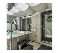 Tenda a baldacchino retrattile impermeabile per pergola, elegante, tenda parasole durevole, scorrevole, migliora lo spazio esterno (larghezza 2 m x lunghezza: 3 m)