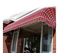 Tenda a baldacchino retrattile, resistente ai raggi UV, impermeabile, curva, per finestre e porte, tenda da esterno per balcone, giardino e portico, 80 x 60 x 60 cm, protezione dalle intemperie