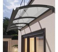 Tenda a baldacchino trasparente, larghezza 65-150 cm, protezione UV e pioggia, facile da montare, ideale per ingresso patio e spazi esterni (80 x 350 cm/32 x 138)