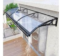 Tenda a baldacchino trasparente per porta anteriore con staffa in alluminio, riparo antipioggia curvo in policarbonato per veranda, protezione UV e neve, copertura moderna per ingresso esterno