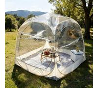 Tenda a bolle pop-up a 4 lati, tenda igloo istantanea, 1 porta con cerniera e 2 finestre, capsula resistente alle intemperie al freddo, capsula adatta a tutte le stagioni (1,8m*1,8 m*1,9m)