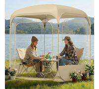 Tenda a Bolle Pop Up Istantanea per 1-4 Persone, 183x183x220 cm Trasparente Riparo da Esterno con Copertura Superiore, Vista a 360° Impermeabile Antivento per Tutte Le Condizioni Meteo per Campeggio