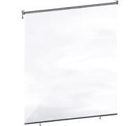 Tenda a Caduta in PVC Cristal Trasparente Impermeabile - Tenda Antipioggia per Esterni Su Misura - Telo: Tutto in Pvc Trasparente, Attacco: Con Ganci Pavimento, Cassonetto in Alluminio: Con Cassonetto