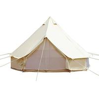 Tenda a campana - Grande yurta glamping di cotone impermeabile con foro per la stufa per eventi in campeggio ed esterni, beige ")," aggiuntiviwlabs ":"