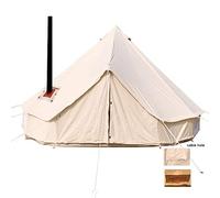Tenda a campana impermeabile in tela di cotone per 4 stagioni, per campeggio, spaziosa tenda esterna con fori per stufa e cavi, perfetta per avventure in famiglia e glamping