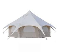 Tenda a campana in tela impermeabile per tutte le stagioni, può ospitare 8-10 persone, dispone di martinetti per una migliore esperienza all'aperto in campeggio, glamping e festival