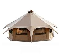 Tenda a campana in tela impermeabile per tutte le stagioni, può ospitare 8-10 persone, dispone di martinetti per una migliore esperienza all'aperto in campeggio, glamping e festival
