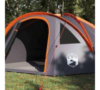 Tenda a Cupola 4 Persona 308x268x130 cm Grigio e Arancione