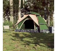 Tenda a Cupola Da Campeggio 5 Persone Verde