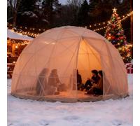 Tenda a cupola da esterno con cerniera a tenuta rapida, a forma di igloo, resistente alle intemperie, per 4-8 persone, ideale per campeggio, osservazione delle stelle e uso in giardino