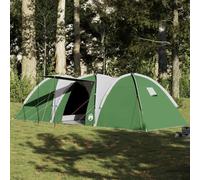 Tenda a Cupola per 8 Persone, Impermeabile e Antivento, Tenda Familiare Campeggio con 2 Cabine Letto, Porta Elettrica e Parasole, Verde, 712 x 270 x 200 cm