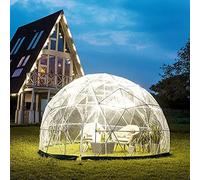 Tenda a cupola per campeggio e uso esterno, 3,6 m, tenda igloo con copertura in PVC, finestre e porta, tenda da giardino adatta alle famiglie per tutte le stagioni