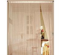 Tenda a fili 150 cm x 500 cm (larghezza x altezza), caramello scuro