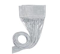 Tenda a Fili Elegante Per Porte Finestre Pannello Divisorio Camere Stanze Ambienti 140x290 Cm Grigio