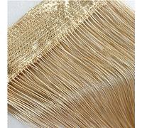 Tenda a fili per porta, pannello a frangia per finestra, divisorio per stanze, casa, patio, camera da letto, decorativa, con nappe, fili argentati, per matrimoni, caffetteria, ristorante Champagne