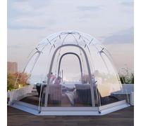 Tenda a igloo istantanea, tenda a bolle pop-up, 2 porte con cerniera e 2 finestre, pod resistente alle intemperie e al freddo, grandi rifugi da campeggio per 8-10 persone (grigio)