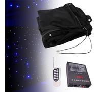 Tenda a LED per Palcoscenico Con Cielo Stellato+Controllo Dmx/Auto/Attivazione Vocale, Tenda a LED per Palcoscenico Con Stelle Luminose E Fondali+Controller Dm/X512 E Telecomando,blue/white-3 * 2m