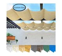 Tenda a onde retrattile, resistente ai raggi UV, per esterni, patio, cortile e gazebo, protezione solare al 95%, con kit di montaggio facile