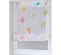 Tenda a pacchetto con occhielli per bambini, con motivo con mani, colore: bianco/multicolore, 45/60/80/100 x 130 cm, Tessuto, multicolore, ca. 80*130 cm