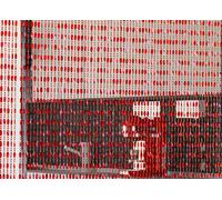 Tenda A Pannello Antimosca Fili Con Perline Per Porte/Finestre Colore Rosso