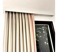 Tenda a Pannello con Montaggio a soffitto - Copertura per mantovana da 12,5 Piedi per l'arredamento della casa, Non necessita di Binario, Elegante Alternativa al Bastone per Tende, Perfetta
