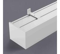 Tenda a pannello doppia con doppio binario - Pannello finestra in alluminio per montaggio a parete/soffitto, con binario e rulli, pannello decorativo per soggiorno (2,4 m/7,9 ft)