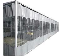 Tenda a pannello impermeabile in PVC per esterni, colore grigio, 1,2 x 2 m, con occhielli, perfetta per giardino, patio, pergola, privacy e protezione solare, design trasparente per una maggiore vita