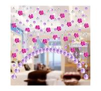 Tenda a Perline Curtain Crystal Glass Rose Bead Curtain Living Room Bedroom Window Door Wedding Decor Home (Color : C)