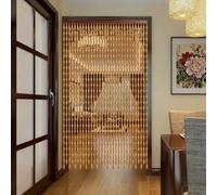 Tenda A Perline In Legno Senza Fori Privacy Per Porta Ideale Per Affitto E Appartamenti, Separatore Ambienti Facile, Mantiene Luce E Aria Senza Bloccare Gli Spazi(Beige,100x220cm)