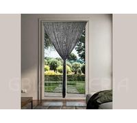 Tenda a Perline in PVC Antimosche per Finestra e Porta Finestra mis.120x220cm (Nero)