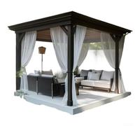 Tenda a rete con tasca per asta in poliestere, per gazebo e pergola, pannello parasole ventilato con design facile da rifinire per patio (250 cm bianco)