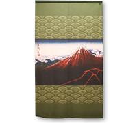 Tenda A Rete Noren Hokusai GreenRainstorm Sotto La Vetta Giappone
