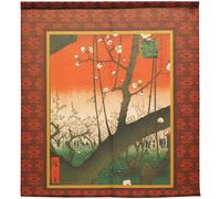 Tenda A Rete Noren Utagawa Hiroshige Giappone Kameido Prugno 90x85