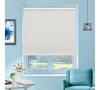Tenda a rullo 100% oscurante, isolamento termico, facile da montare, per casa e ufficio, beige, 135 cm di larghezza x 160 cm di altezza, blocco della luce, design moderno ad alta efficienza energetica