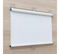 Tenda a rullo automatica con ventosa, retrattile, protezione dai raggi UV, isolante, senza fori, facile da installare, bianca (larghezza 80 x altezza 200 cm)